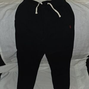 Polo Ralph Lauren 8-20 Boys' Cotton Fleece Kids Black Jogger Pants (S/8)